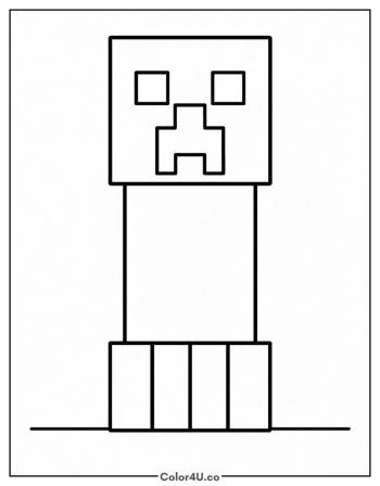 Minecraft Creeper coloring page