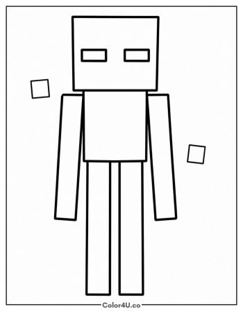 Minecraft Enderman coloring page