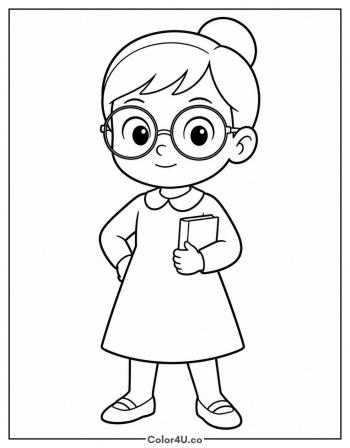 Dasha, Masha’s Twin Sister coloring page