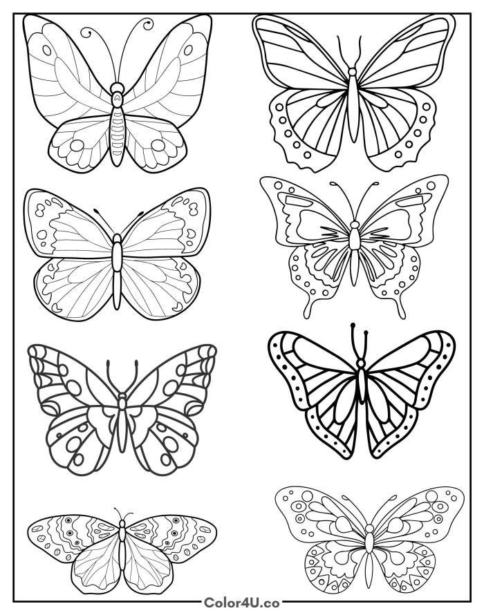 a-collage-of-different-butterflies