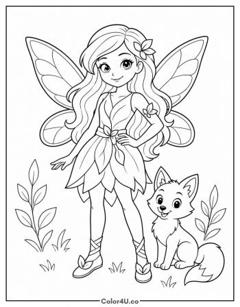 Roxy, Fairy of Animals coloring page