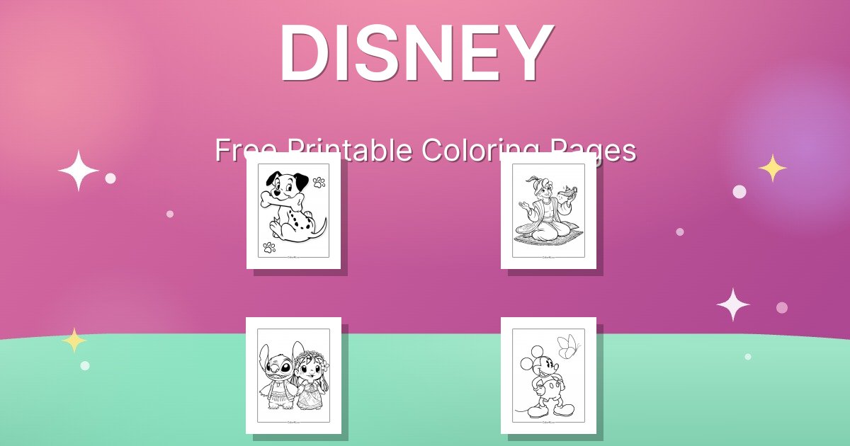 Disney Coloring Pages: 158 Free PDF Printables