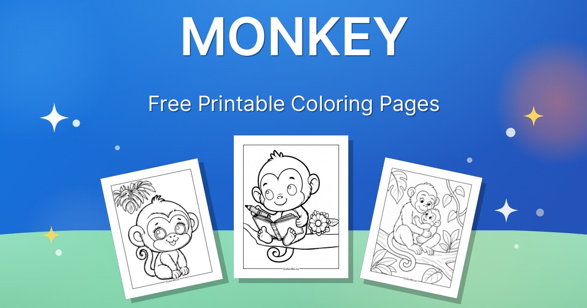 Monkey Coloring Pages: 14 Free PDF Printables